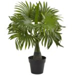 Detail view of planter detail from the Areca, Fountain and Banana Palm Set of 3