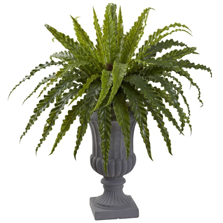 Birdsnest Fern with Urn artificial floral home decor