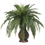 Boston Fern w Urn Silk Plant