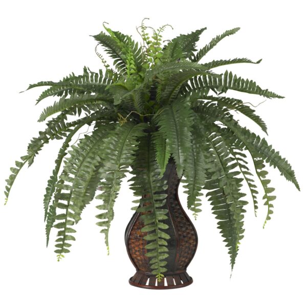 Boston Fern w Urn Silk Plant