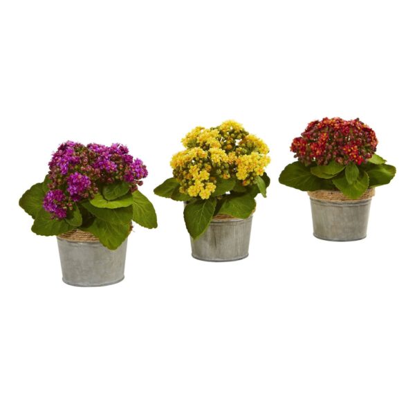 Kalanchoe Artificial Arrangements Set of 3, flower arrangement