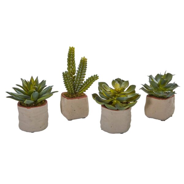 Mixed Succulent Artificial Plant Set of 4
