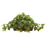Pothos w Ledge Basket potted artificial plant for home decor