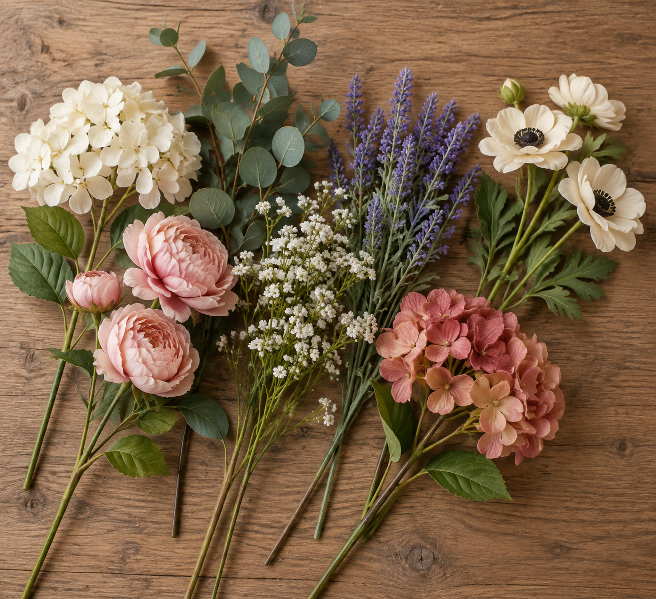 Loose flower stems for filling vases