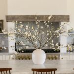 Large Luxe - Faux Cream Quince Branch with Konos Vase Design