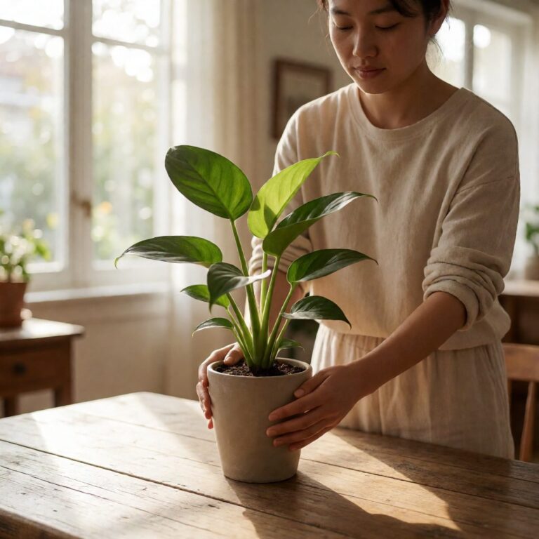 3ft Real Touch Plant - held in hands ready to arrange, styled lifestyle scene