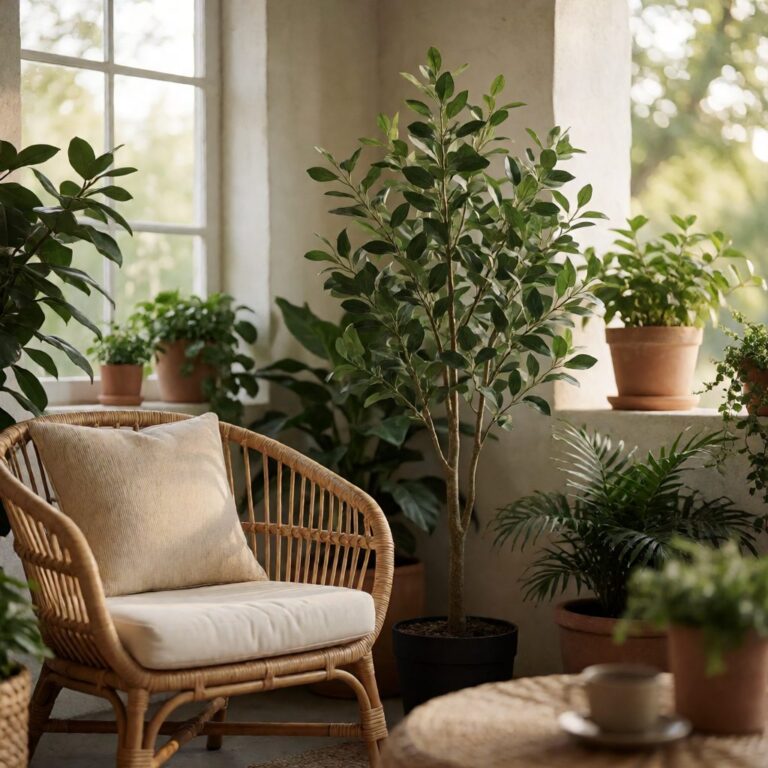 52" Artificial Plant - styled on a covered patio, styled lifestyle scene