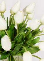 Alternate angle of the Faux Tulip Arrangement - 12 inch showing full arrangement shape